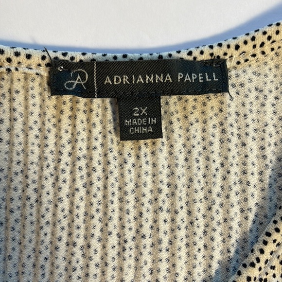 Adrianna Papell Flowing Mini Accordion Pleated Long Sleeve Blouse Tunic Size 2X - Picture 8 of 16